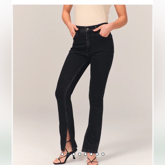 NWOT Abercrombie Curve Love High Rise w Vents - Picture 1 of 11